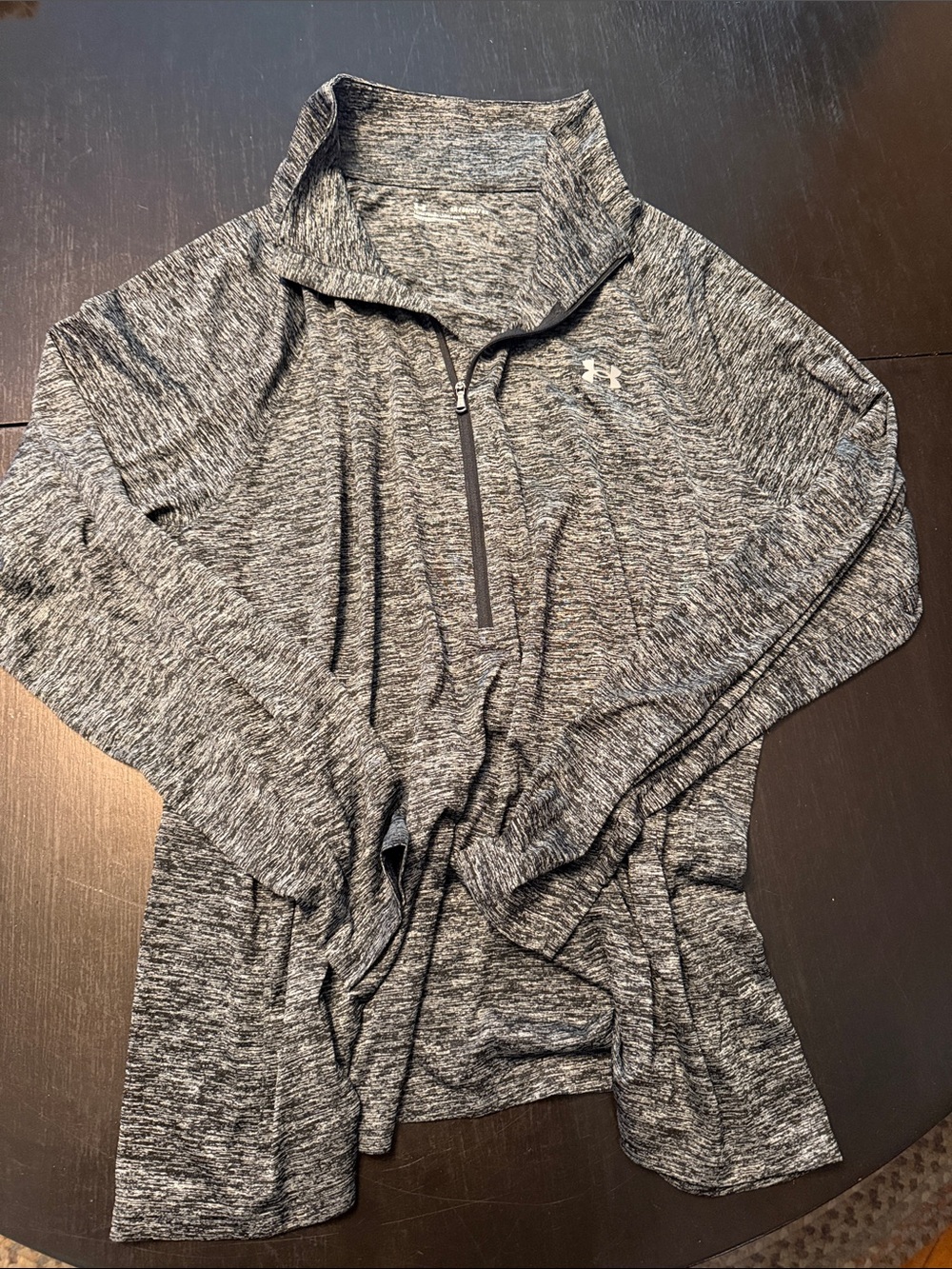 Under Armour Men's Heather Gray Quarter-Zip Long Sleeve Pullover